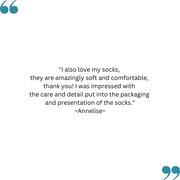 Annelise's feedback on the TXG Crew Socks