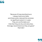 Narinder's feedback on the TXG Crew Socks