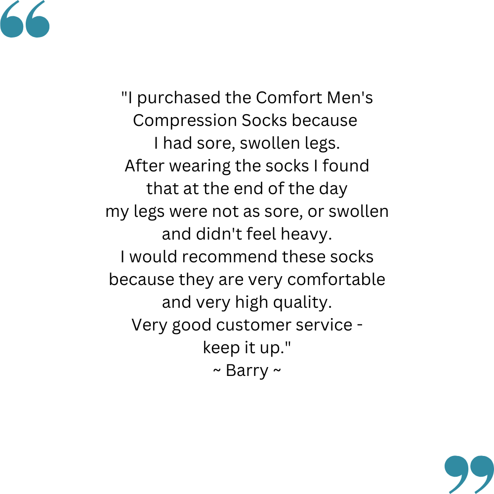 Barry's feedback on his TXG’s compression stockings for men