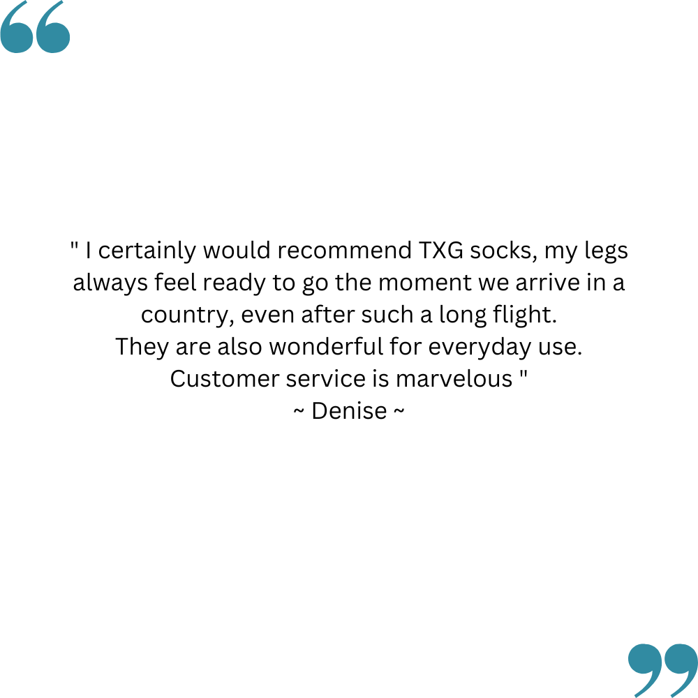 Denise's feedback on her antibacterial support stockings