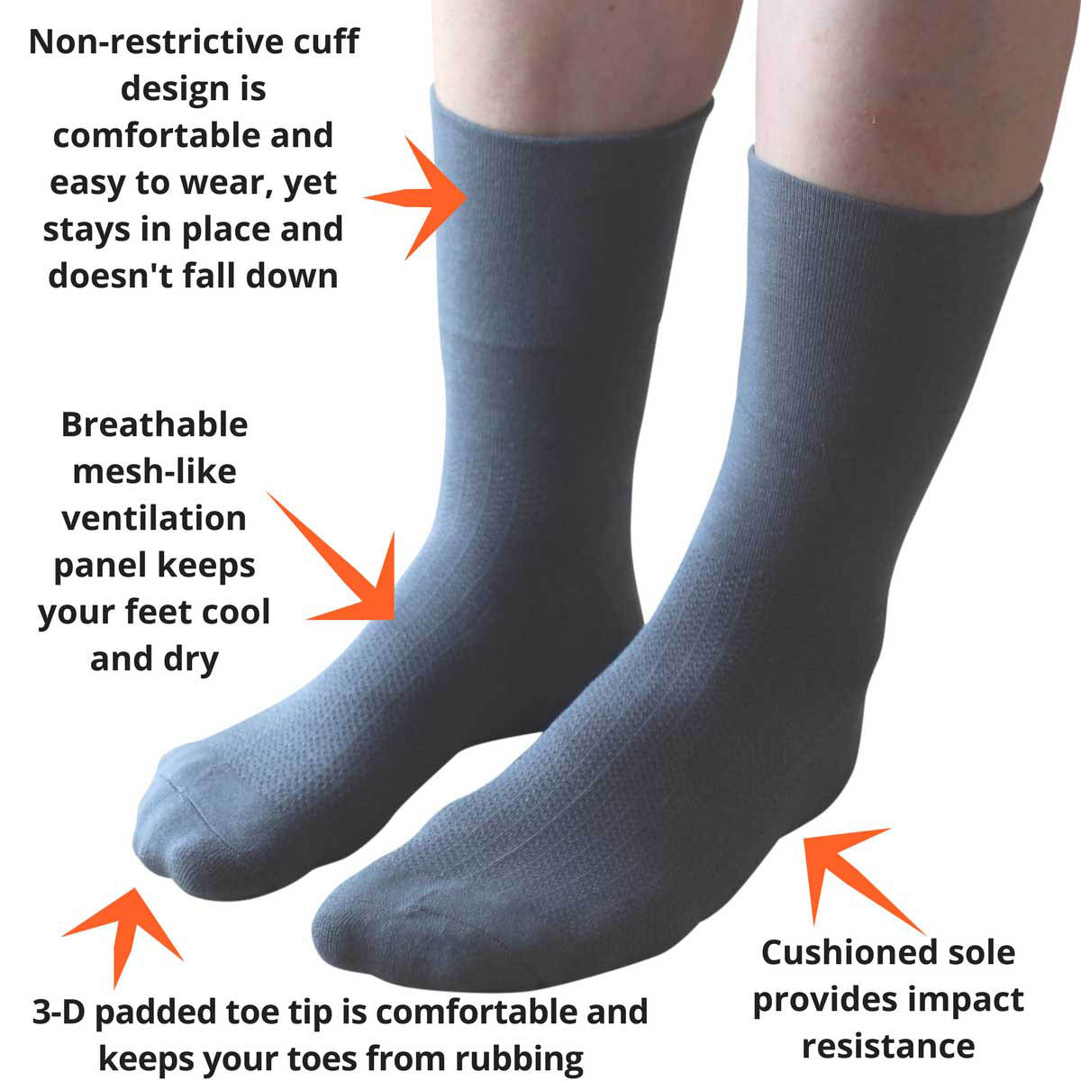 Features of the TXG Crew Socks