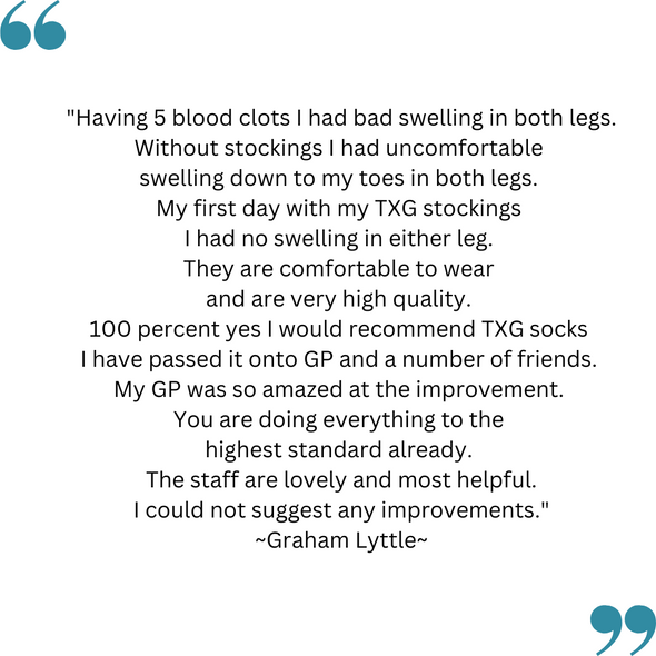 Grahams feedback on the TXG Opaque Knee-High Compression Stockings