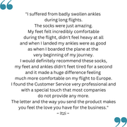 Itzi's feedback on her TXG Medical Compression Socks for Women