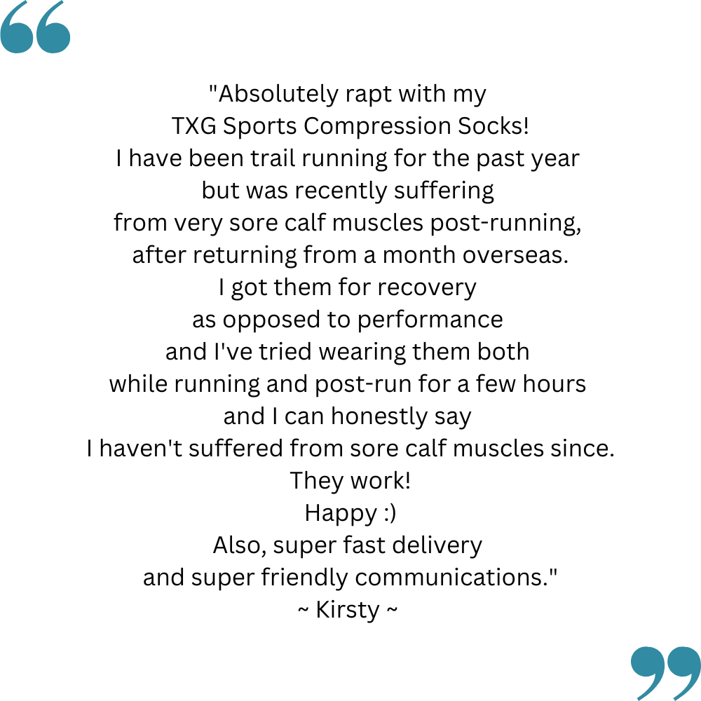 Kirsty's feedback on her TXG sports compression socks