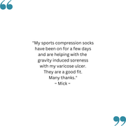 Mick's feedback on his TXG sports compression socks