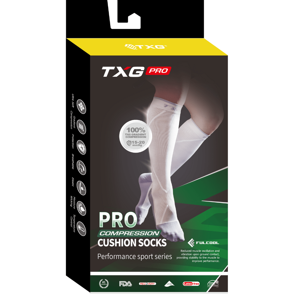 TXG Pro Compression Cushioned Sports Socks