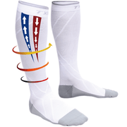 TXG Pro  Compression Cushion Sport Socks showing blood flow diagram