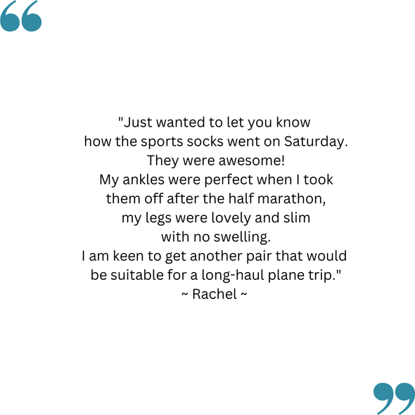 Rachel's feedback on her Sports Compression Socks