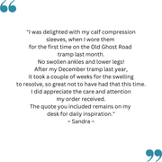 Sandra's feedback on her TXG Calf Compression Sleeve