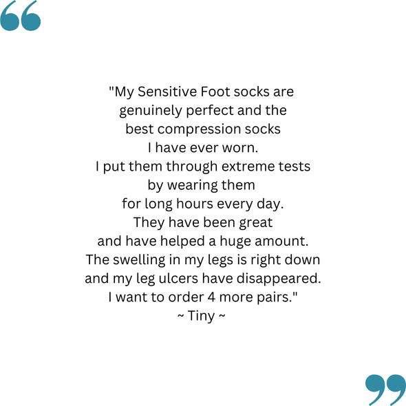Tiny's feedback on his TXG diabetic compression socks