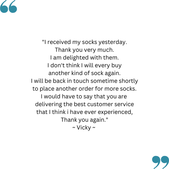 Vicki's feedback on her TXG Medical Compression Socks for Women