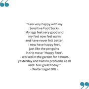 Walter's feedback on his TXG diabetic compression socks