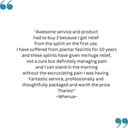 Whenua's feedback on the TXG Plantar Fasciitis Night Splint