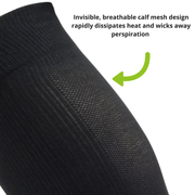 TXG antibacterial compression stockings have an invisible mesh panel which keeps your legs cool