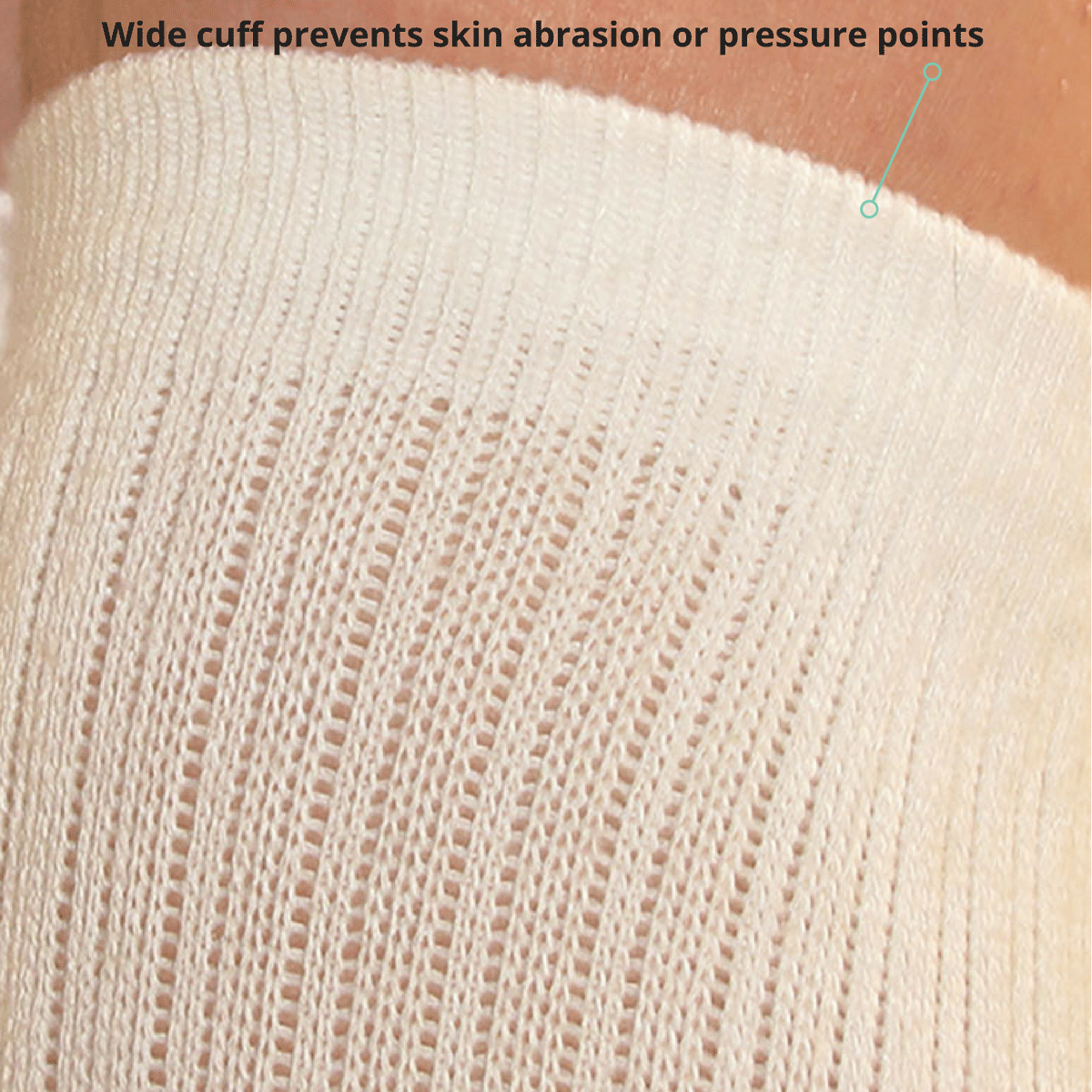 TXG diabetic compression socks have a wide cuff which prevents pressure points