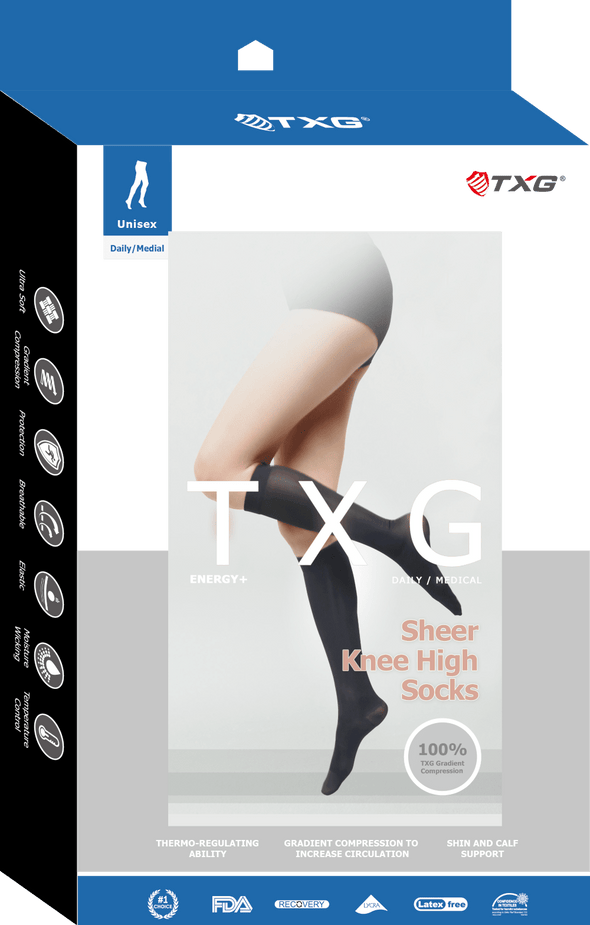 TXG Sheer Knee High Stockings Packaging