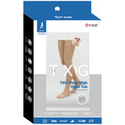 TXG Thigh High Open Toe Stockings Packaging