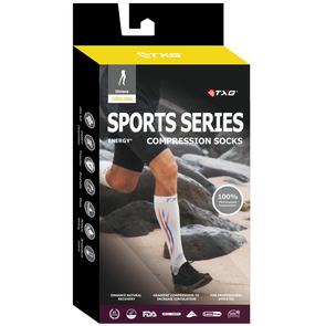 TXG sports compression socks packaging