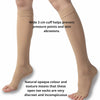 TXG open toe compression stockings is a discreet opaque colour and the wide cuff prevents pressure points