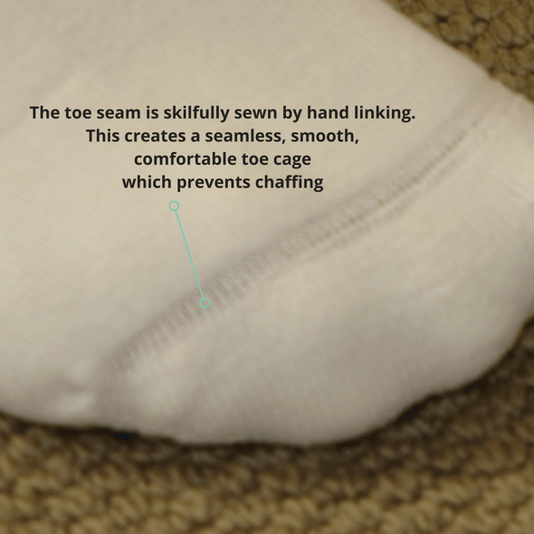 TXG Cushioned Diabetic Socks hand-linked toe seam